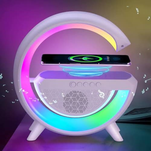2 In 1 Wireless Bluetooth Speaker with RGB light And Wireless Charger