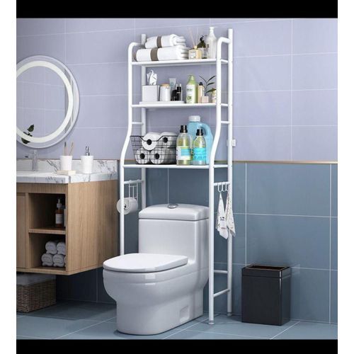 3 Tier Over Toilet Bathroom Storage Rack Shelf Organizer Space Saver With Towel Rack