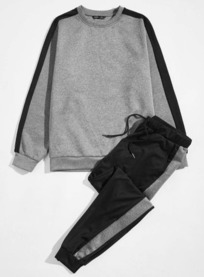 Elegant Up & Down Jogger - Grey & Black
