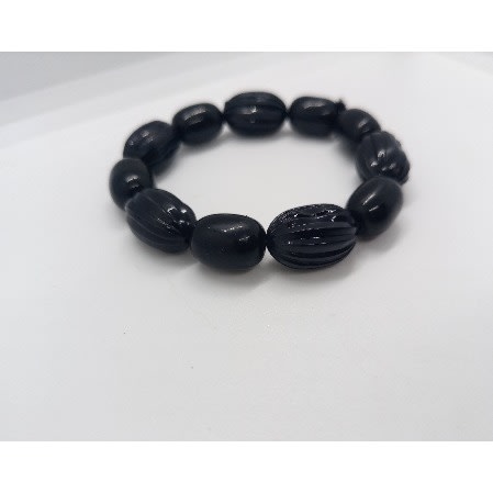 Men Geometric Ball Bead Bracelet - Black