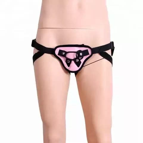 Strap On Harness Belt Sex Toy Prop - Pink Base