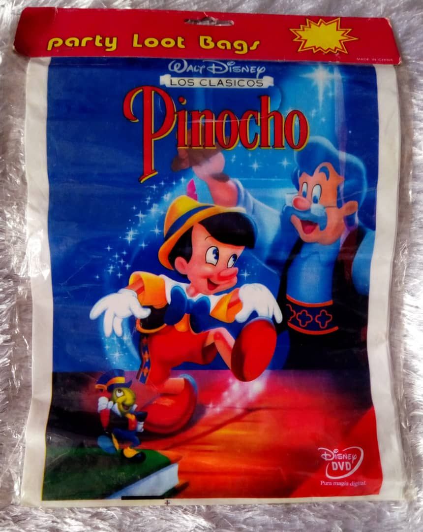 Big Pinocho Disney Character Party Bags - 3 Packs