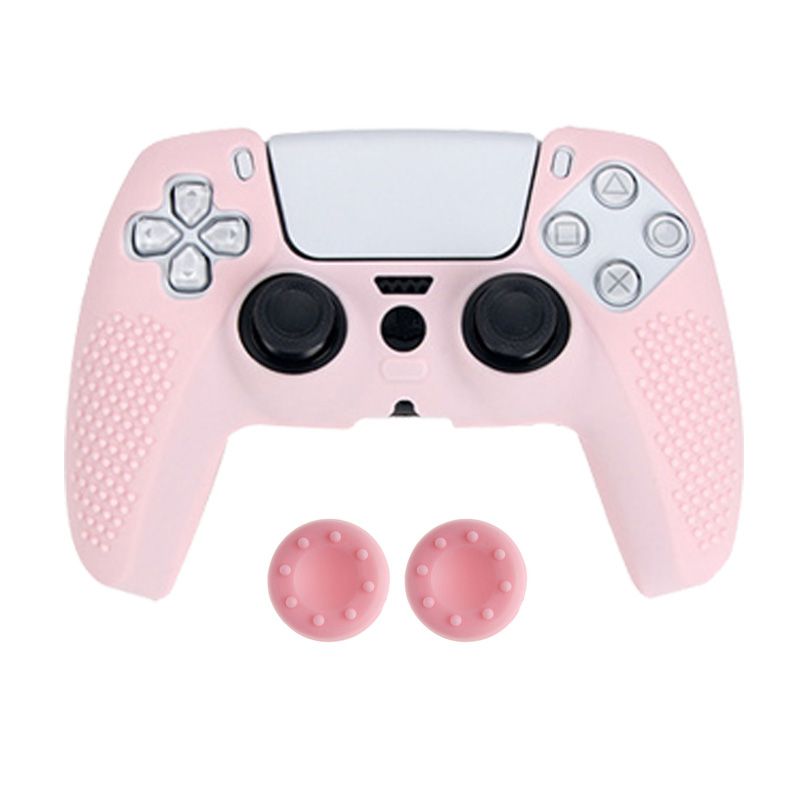 PS5 Pink Silicone Protective Case Cover Skin For Playstation 5 Controller Gamepad Sleeve For DualSense Game Accessories