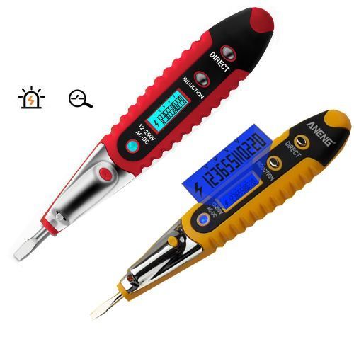 Multifunction Digital Voltage Tester Pen DC & AC Voltage Detector Intelligent Induction Electroprobe Induction Breakpoint Test LCD Display For Home Appliance Repairing And Detection