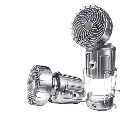 Solar Charging Camping Fan Lamp - 10w - 2 Pieces