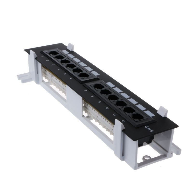 2021 New 12 Port CAT6 Patch Panel RJ45 Networking Wall