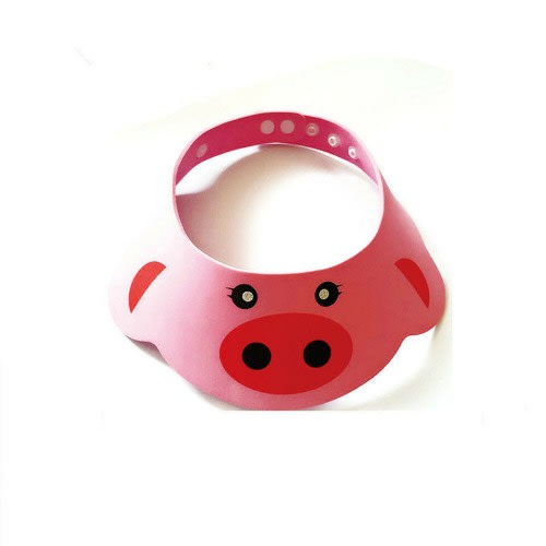 Shower Cap  Shampoo Eye Shield For Baby Bath  - Pink