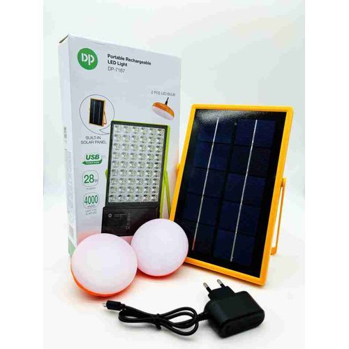 Portable Rechargeable LED Light With Solar Panel