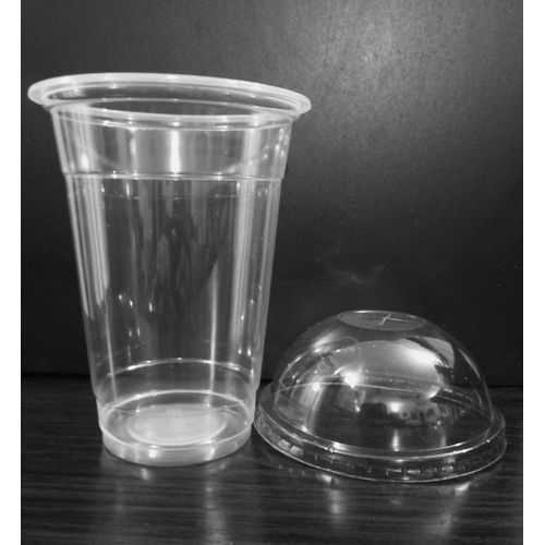 Disposable Smoothie Cups With Cover & Straw - 50pc