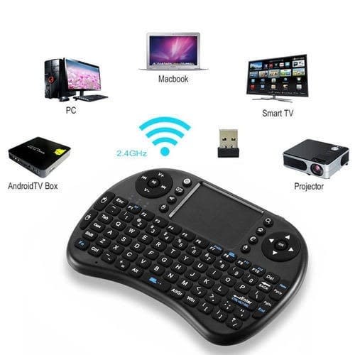 I8 2.4ghz Mini Fly Mouse Wireless Keyboard With Touchpad Air Mouse With Backlight