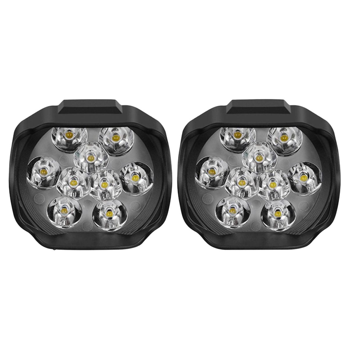 2Pcs Motorcycle Leds External Light 6000K IP68 Waterproof Electric-Vehicle Scooter Headlight Driving Fog Lamp