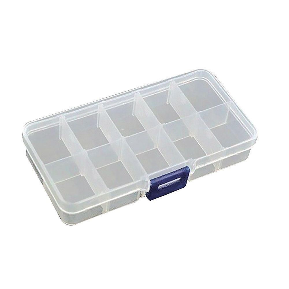 Clear 10/15/24 Grids Jewelry Storage Box Pills Organizer-