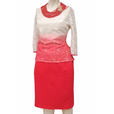 Berkertex Lace Detail Pencil Skirt & Blouse