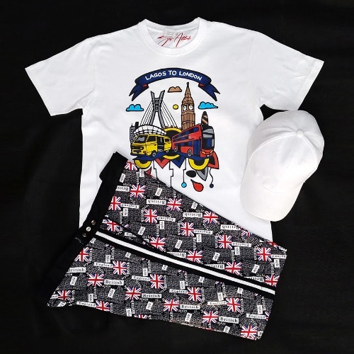 Lagos To London White T-shirt And Short Unisex Bundlepack
