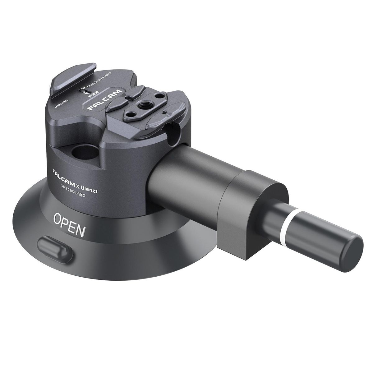 FALCAM F22 Quick Release Suction Cup Mount with Aluminum Alloy Quick Release Mount System + 3 Inch Suction Cup Max. 30kg Suction 1kg Load Capacity Compatible with Falcon F22 Series Products