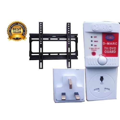 Tv Wall Bracket With D-marc 13 Amp Tv Guard