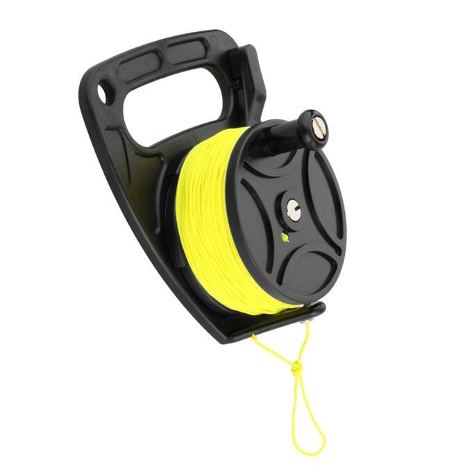 Multi Purpose Scuba Diving Line Reel Handle Snorkeling Black 83 Meters