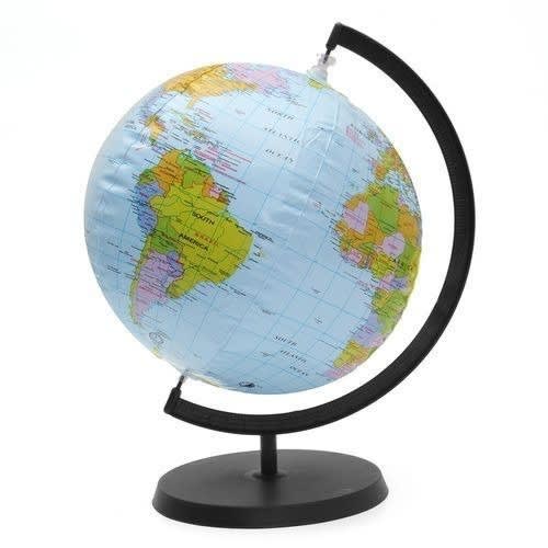 Inflatable World Globe Earth Teaching Geography Map - 6 Pieces