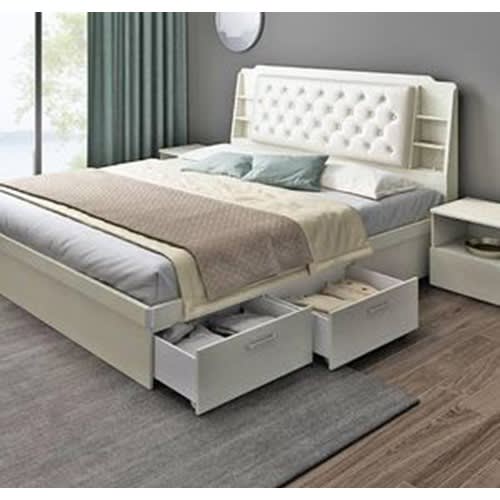 ZR Tales - Corey - Bedframe With Drawers -  6x6/7ft  - White