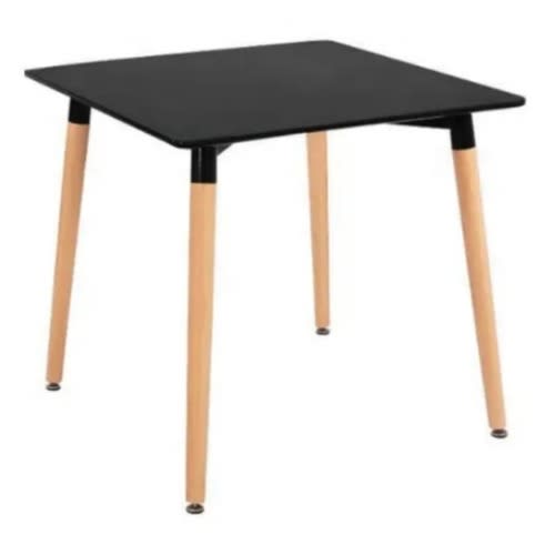 Square Wooden Dining Table - Black