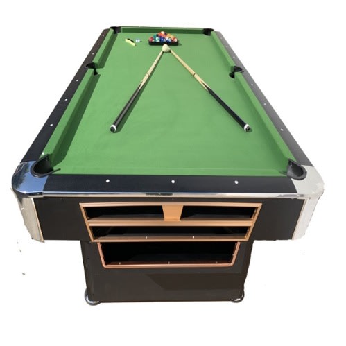 Dq-p048 8ft Executive Billiard Table - Mdf - With Coins Ops & Double Accessories
