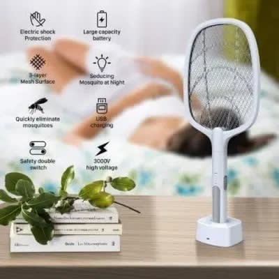 2 In 1 Rechargeable Electric Mosquito Swatter - 1.5W
