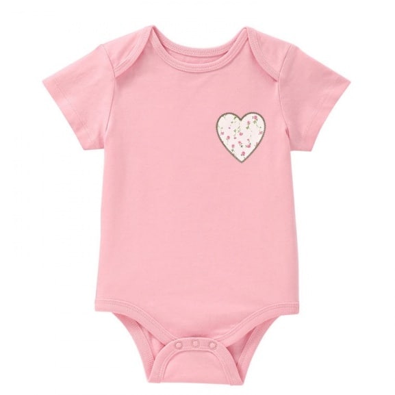 Love Print Body Suit - Pink