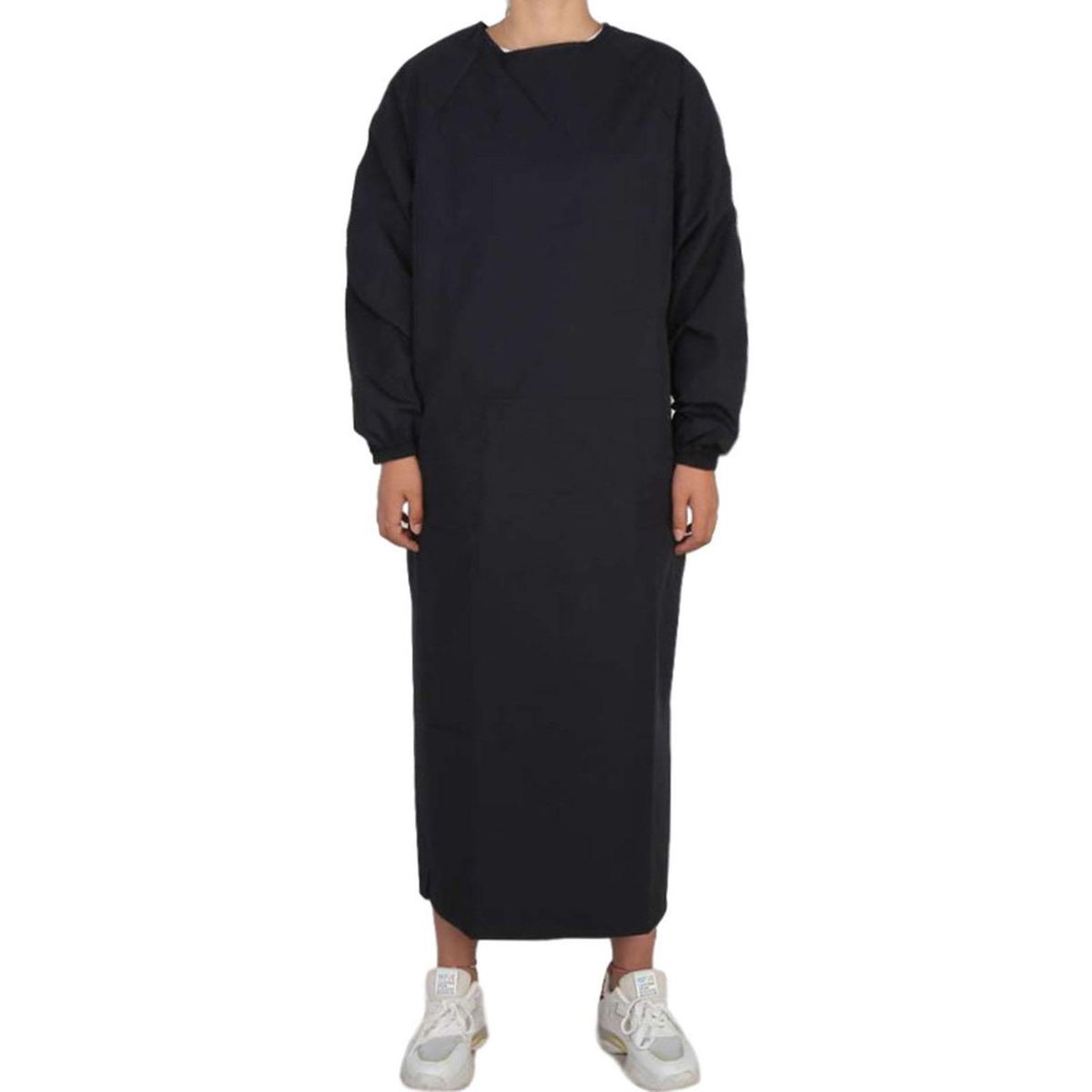 Waterproof Canvas Apron with Pockets Long Sleeves Ideal for Chefs Black