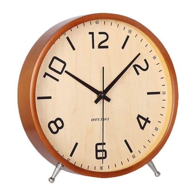 8 Inch Desk Clocks Wood Table Clock Quartz Tabletop Clocks