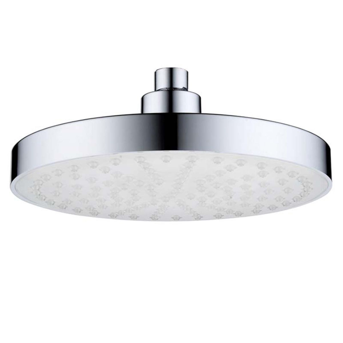 LED Rainfall Shower Head 8inch Round Shower Head Multiple Colors Automatically Color-Changing Showerhead for Bathroom