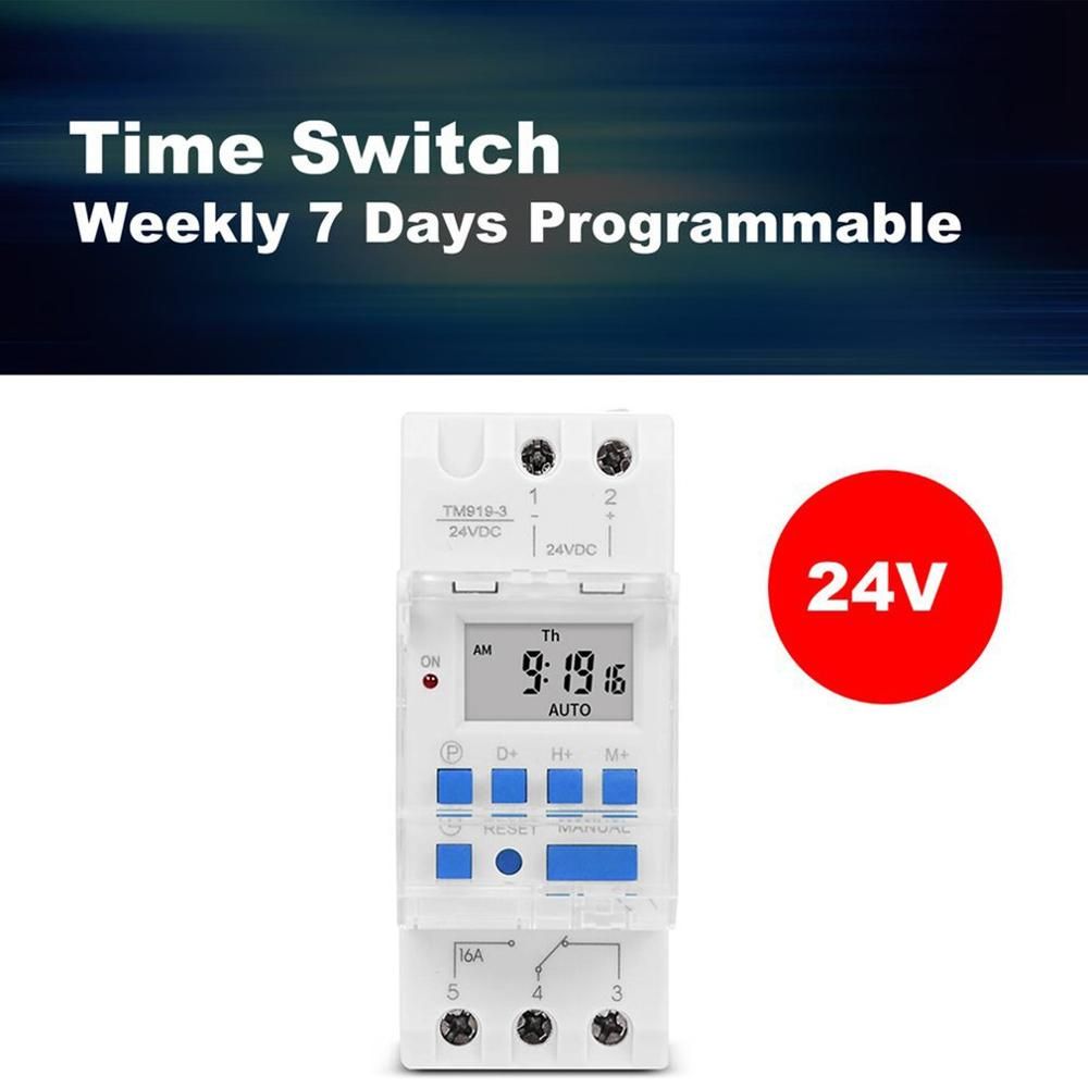 SINOTIMER AC DC 24V Weekly 7 Days Programmable Digital Time