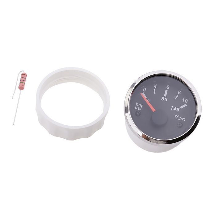12V24V Oil Pressure Meter Gauge For Motorcycle Boat Car Marine  52mm