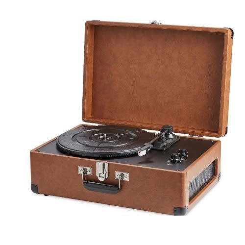 Bauhn Rechargeable Encoder Turntable With Usb Recording & Speaker - Brown