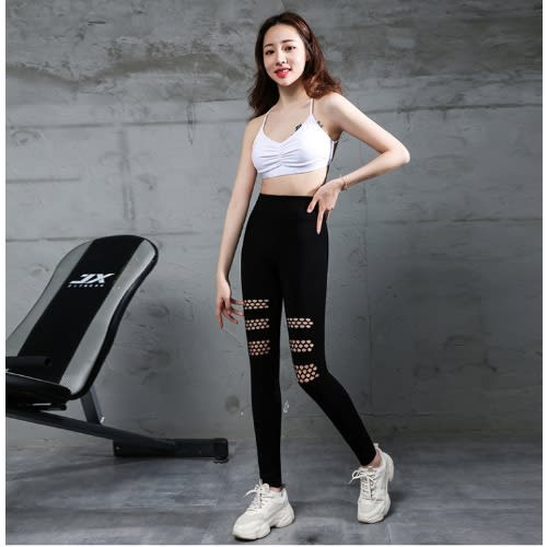 Stretchy Thick Casual Workout Leggings - Black
