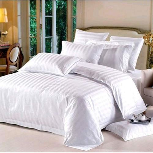 Duvet +Bedsheets+Pillowcases Stripped White