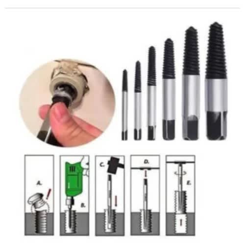 Screw Extractor Set- 6 Pieces
