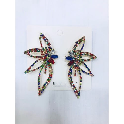 Butterfly Clip Earrings - Multi Color