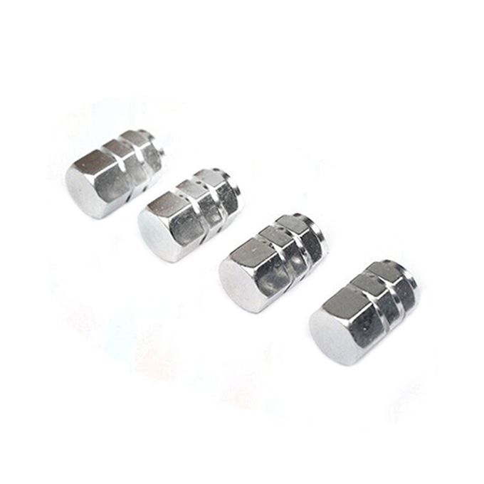 4Pcs Universal Aluminum Alloy Car Wheel Rims Tyre-Silver