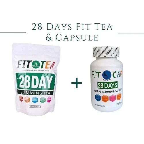 28 Days Fit - Slimming Tea - 30 Pouches And Capsule - 60 Capsules