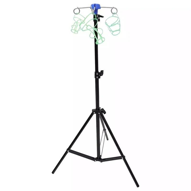 Adjustable portable infusion stand intravenous infusion folding rod stand  with 4 Hooks  Home Clinic Drip Irrigation Rack
