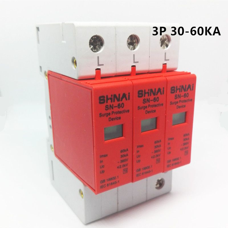 SPD - Surge 3P Protection Device 30KA 60KA Arrester