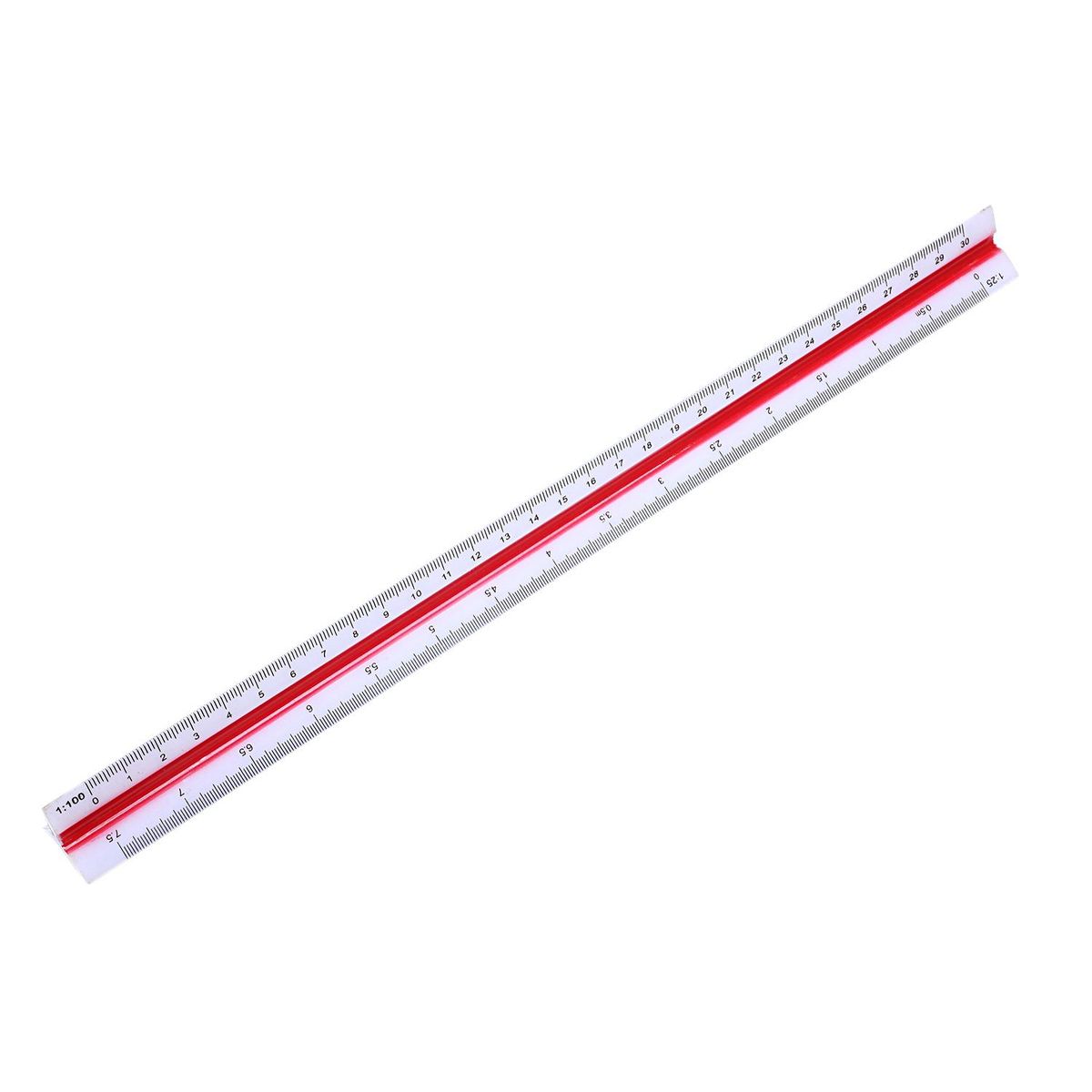 120 125 150 175 1100 1125 Plastic Triangular Scale Ruler