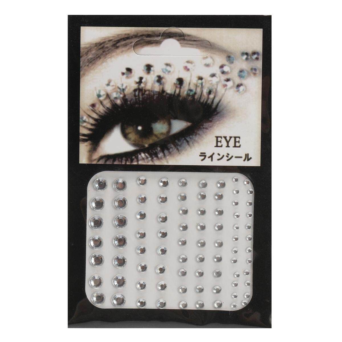81Pcs Eye Shadow Diamond Glitter Eye Nail Art Jewelry Tattoo Makeup Stickers Army Green