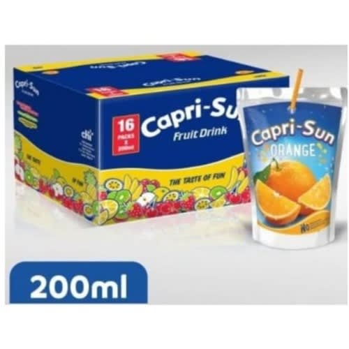 Chi Capri-Sun Orange Fruit Drink - 200ml &times; 16 Pcs