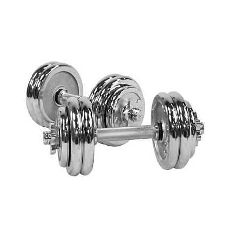 Fitness Chrome Adjustable Dumbbell - Set Of 30kg