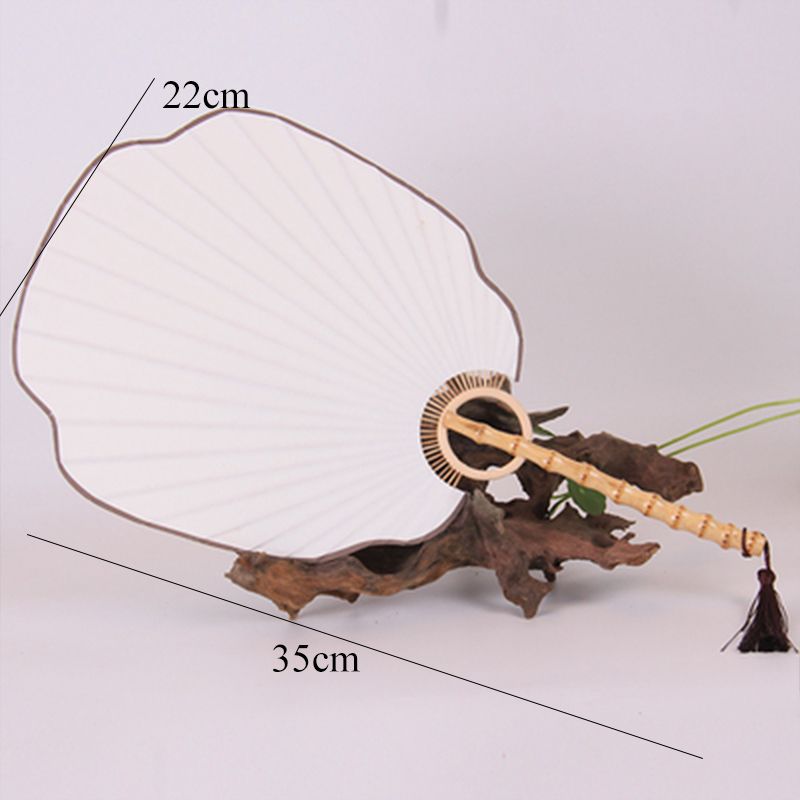 Fashion Paper For Material Home Style Fan Decoration Fan Silk Pu Round Shooting Collection Printing Cloth Old Props Bamboo