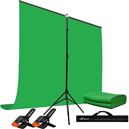T-shape Backdrop Stand With 10by10 Green Screen Backdrop