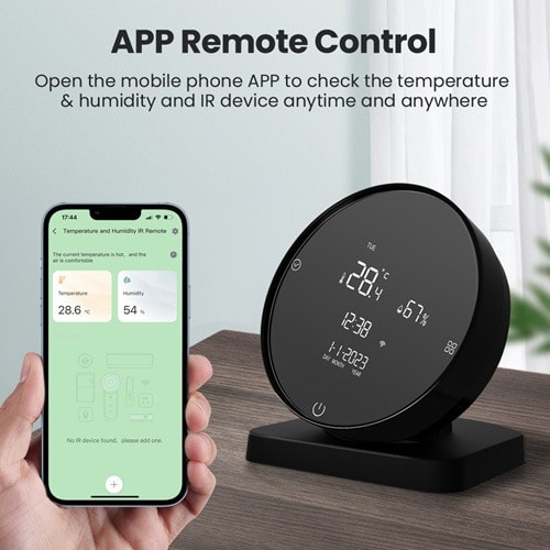 Tuya Wifi Temperature And Humidity Meter With Alarm Clock