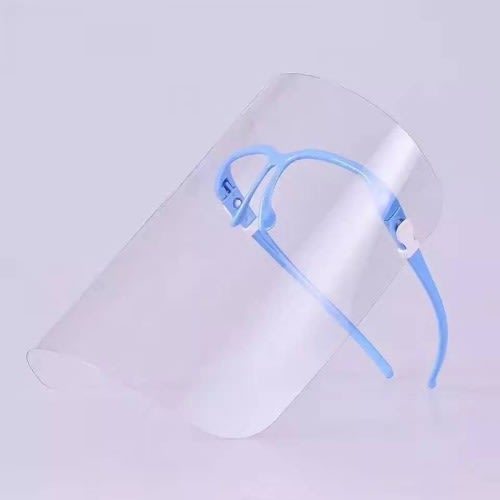 Protective Face Shield With Frame - Blue