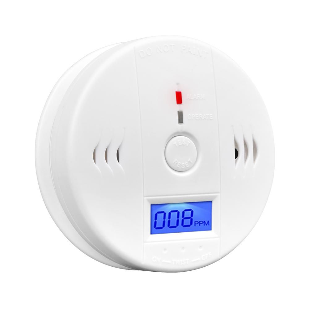 Carbon Monoxide Detector Alarm CO Detector Alarm Sensor with LCD Display Memory Function Battery Operated for House Bedroom Living Room Factory Hotel